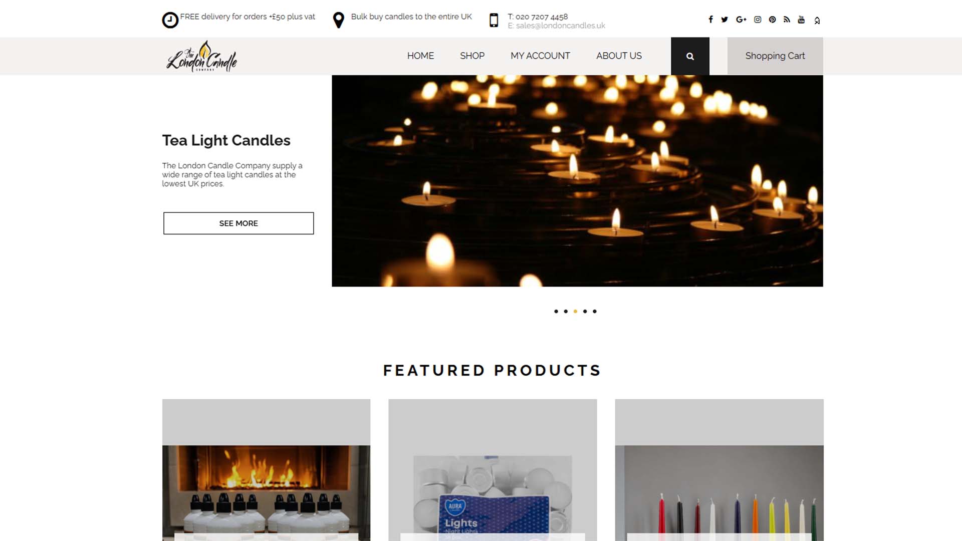 site officiel de The London Candle Company